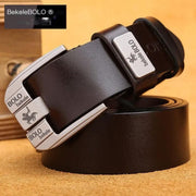 BekeleBOLO Genuine Cowhide Leather Belt — Split-Bar Alloy Buckle | Men's – view 4