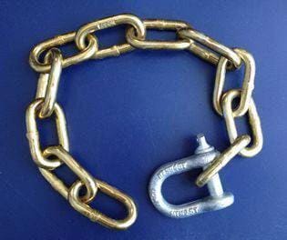 8mm Trailer Safety Chain With Shackle Rated To 2.5 Tonnes NZTA Compliant For Trailers And Boats