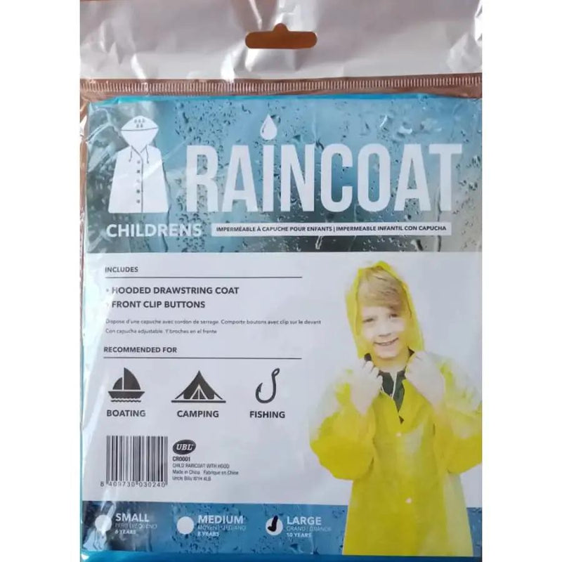 Children’s Raincoat With Drawstring Hood, Buttons & Sleeves – view 1