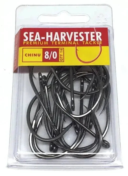 Sea Harvester Premium Chinu Hook 8/0 Bulk 16 Self-Setting Beak Style for Saltwater Anglers