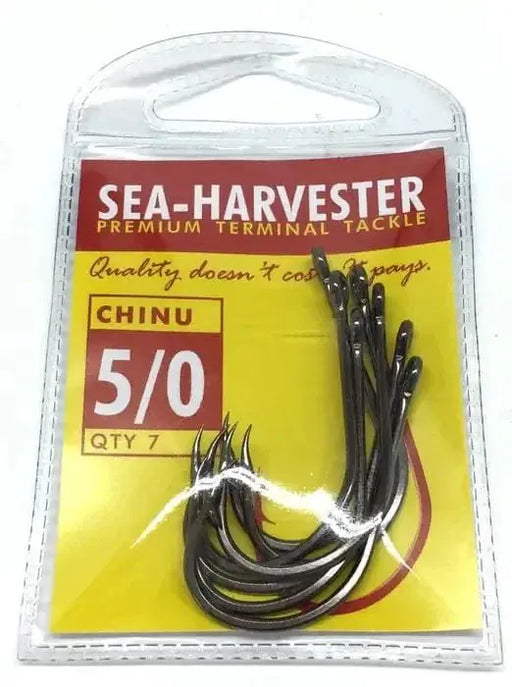 Sea- Harvester Beak Style Fishing Hooks Chinu Hook 5/0 Pkt 7 Chinu Hook 5 0 Sea Harvester Beak Style 7 Pack