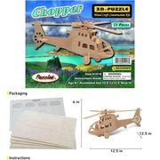 9eight5 3D Puzzle Chopper Chopper