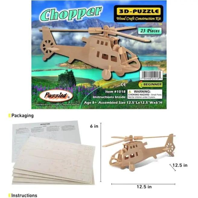 9eight5 3D Puzzle Chopper Chopper