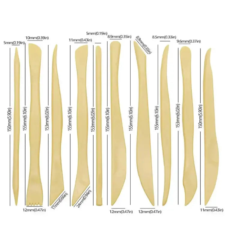 Habicare SS Clay Sculpting Tool Set (10 piece) Clay Sculpting Tool Set (10 piece)