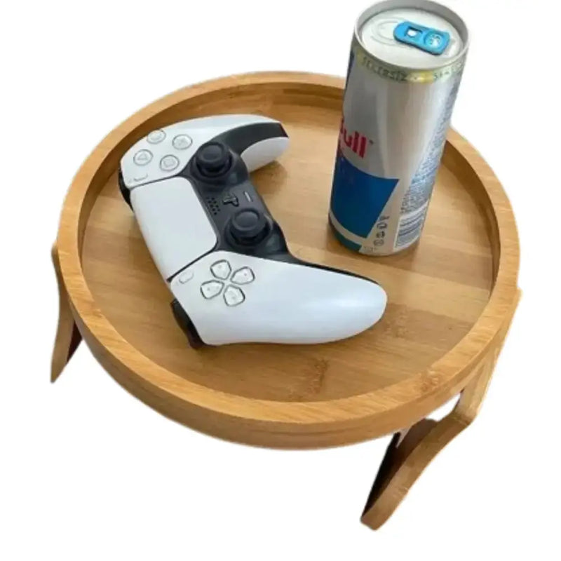 Habicare Clip-On Wooden Sofa Armrest Tray Table Clip-On Wooden Sofa Armrest Tray Table