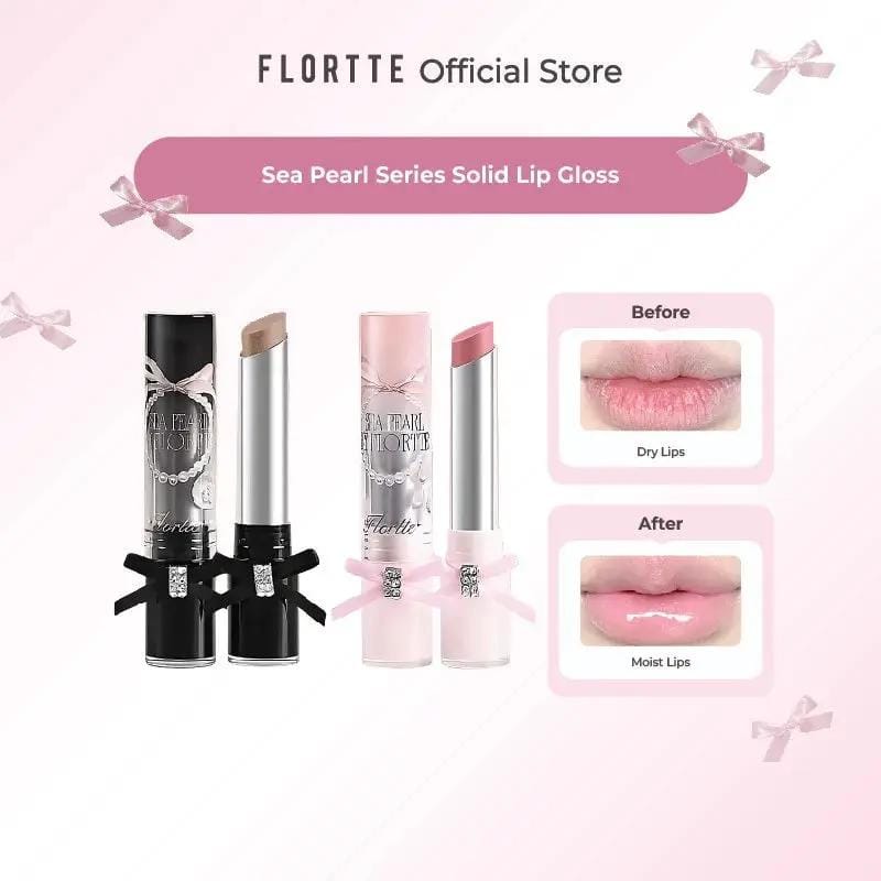 Poppy Gifts makeup FLORTTE Sea Pearl Series Solid Lip Gloss Lip Stick FLORTTE Sea Pearl Series Solid Lip Gloss Lip Stick