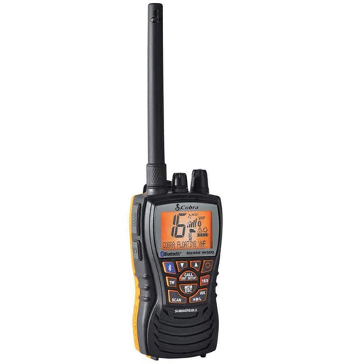 Cobra MR HH500 Floating Handheld VHF Radio Bluetooth For Boaters Rugged Deckside Communication 6W Reach Weather Alerts