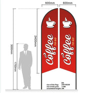 BURGER Pre-print Double Sided Feather Banner Flag Business Commersial – view 7