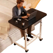 Compact Adjustable Bedside Work Desk with a 4-Wheel Mobile Design – view 1