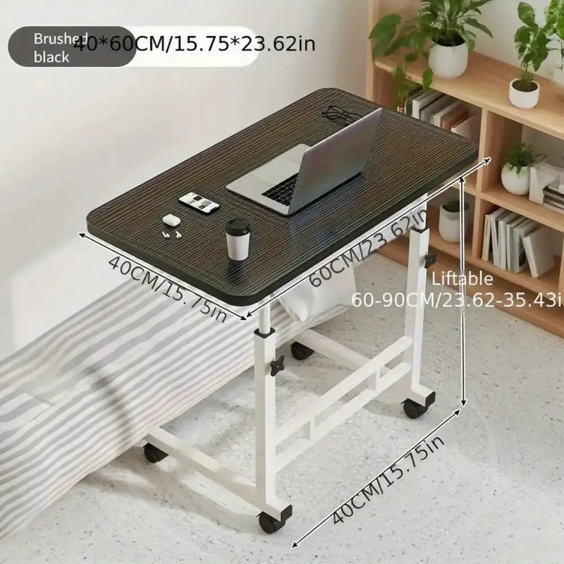 Compact Adjustable Bedside Work Desk with a 4-Wheel Mobile Design – view 4