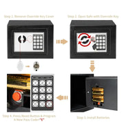 Habicare SS Compact Digital Safe for Cash & Valuables Compact Digital Safe for Cash & Valuables
