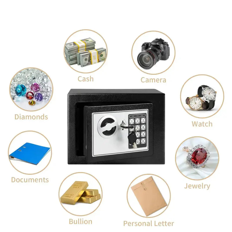 Habicare SS Compact Digital Safe for Cash & Valuables Compact Digital Safe for Cash & Valuables