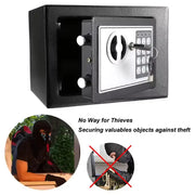 Habicare SS Compact Digital Safe with Key & Password Compact Digital Safe with Key & Password