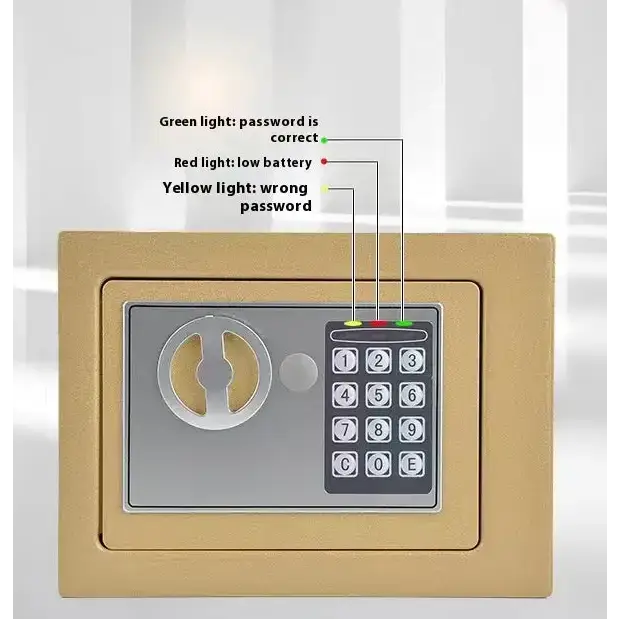 Habicare SS Compact Digital Safe with Key & Password Compact Digital Safe with Key & Password