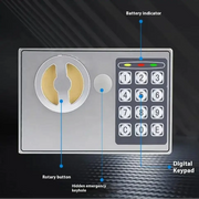 Habicare SS Compact Digital Safe with Key & Password Compact Digital Safe with Key & Password