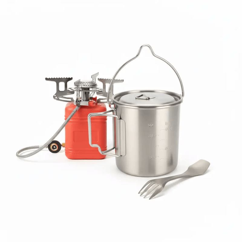 Complete Camp Kitchen Bundle - NZ Stock | Pot + Burner + Titanium Utensil – view 2