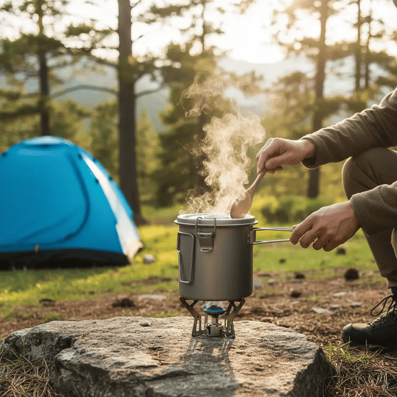 Snow Rock Titanium Couples Mountaineering Cook System - Ultralight Pure Titanium | Camping Cookware – view 4