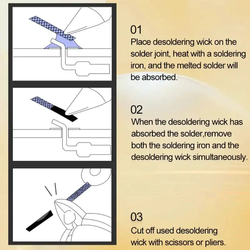 Copper Desoldering Wick Solder Braid (available in different length) – view 11