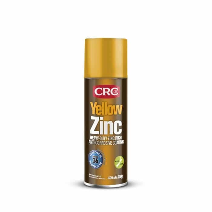 CRC General CRC Coloured Zinc 400ml - Yellow 2098 Yellow Coloured Zinc 400ml CRC Heavy Duty Coating