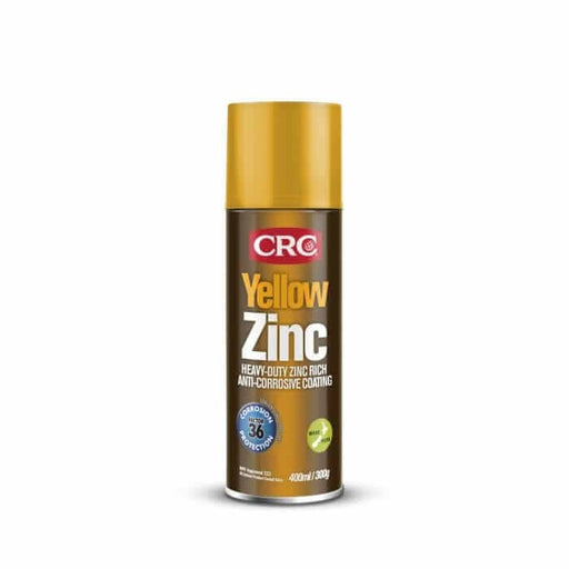CRC General CRC Coloured Zinc 400ml - Yellow 2098 Yellow Coloured Zinc 400ml CRC Heavy Duty Coating