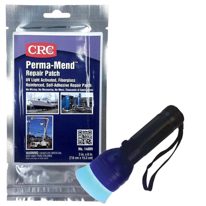 CRC CRC CRC Perma-Mend UV Flash Light CRC Perma-Mend UV Flash Light Repair Patch Kit