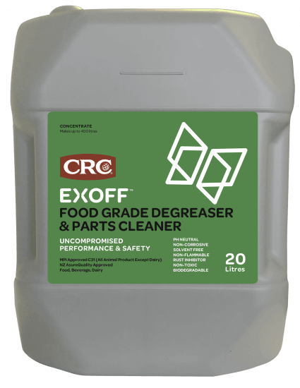 CRC Food Grade Lubricants CRC EXOFF Food Grade Degreaser Can 20L CRC ExOFF Food Grade Degreaser 20L Jerry Can
