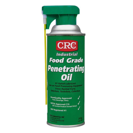 CRC Food Grade Penetrating Oil Aerosol 312g Industrial Strength NSF H1 For Food Processing Equipment