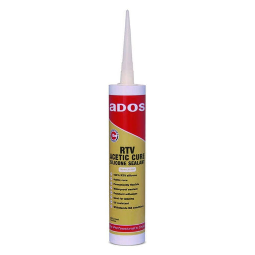 CRC RTV Acetic Cure Silicone 310ml Fast Curing Weatherproof Glazing Sealant for Builders and DIYers