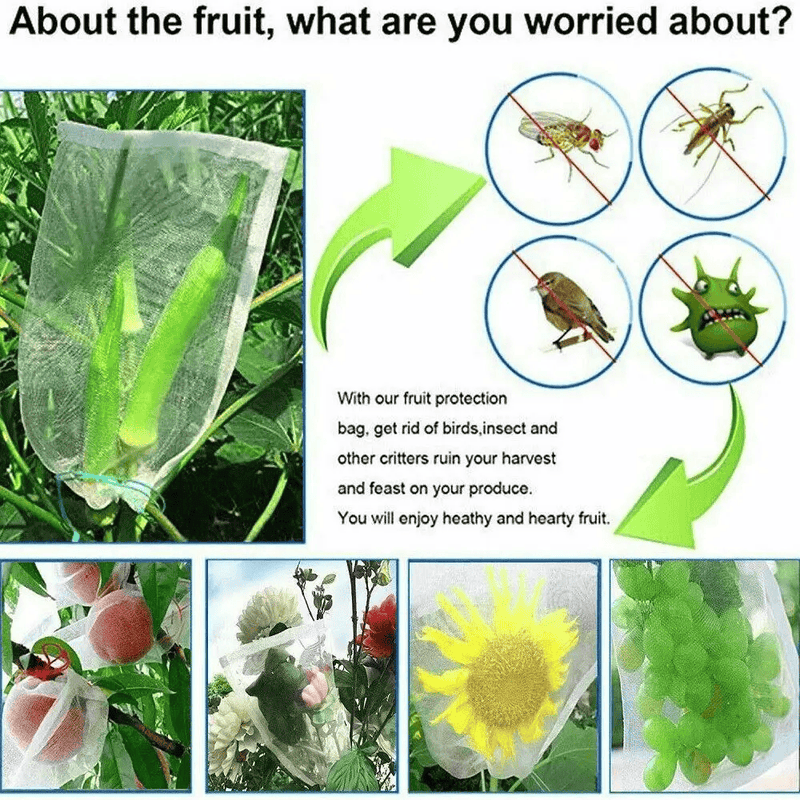 100Pcs 30x20cm Garden Protection Net Bags For Fruit And Vegetables – view 4