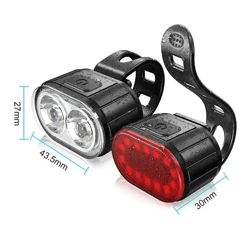 Habicare HBC Bicycle Light Set (Front & Rear) Habicare USB Rechargeable Bike Light Set