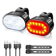 Habicare HBC Bicycle Light Set (Front & Rear) Habicare USB Rechargeable Bike Light Set