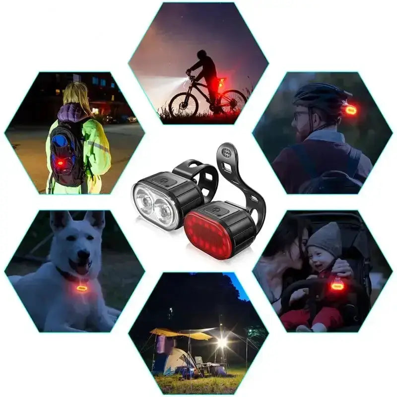 Habicare HBC Bicycle Light Set (Front & Rear) Habicare USB Rechargeable Bike Light Set