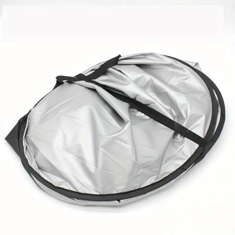 Large Silver Car Sunshade Foldable Double-Circle – view 5