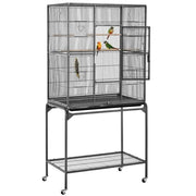 Yaheetech 63’’H Large Parrot Cage w/ Stand Rolling Metal Pet Cage 63’’H Large Parrot Cage w/ Stand Rolling Metal Pet Cage