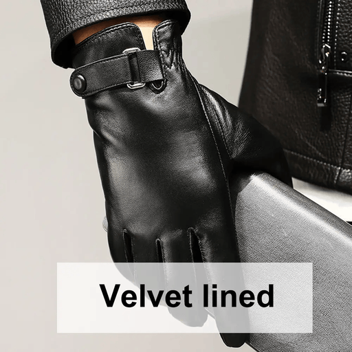Men's Sheepskin Leather Gloves — Warm Velvet Lined | Driving & Outdoor – view 1