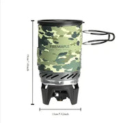 FireMaple Outdoor Heat-Exchange Camping Pot - 1L Efficient Cooking System with Thermal Cover | Backpacking Cookware – view 6