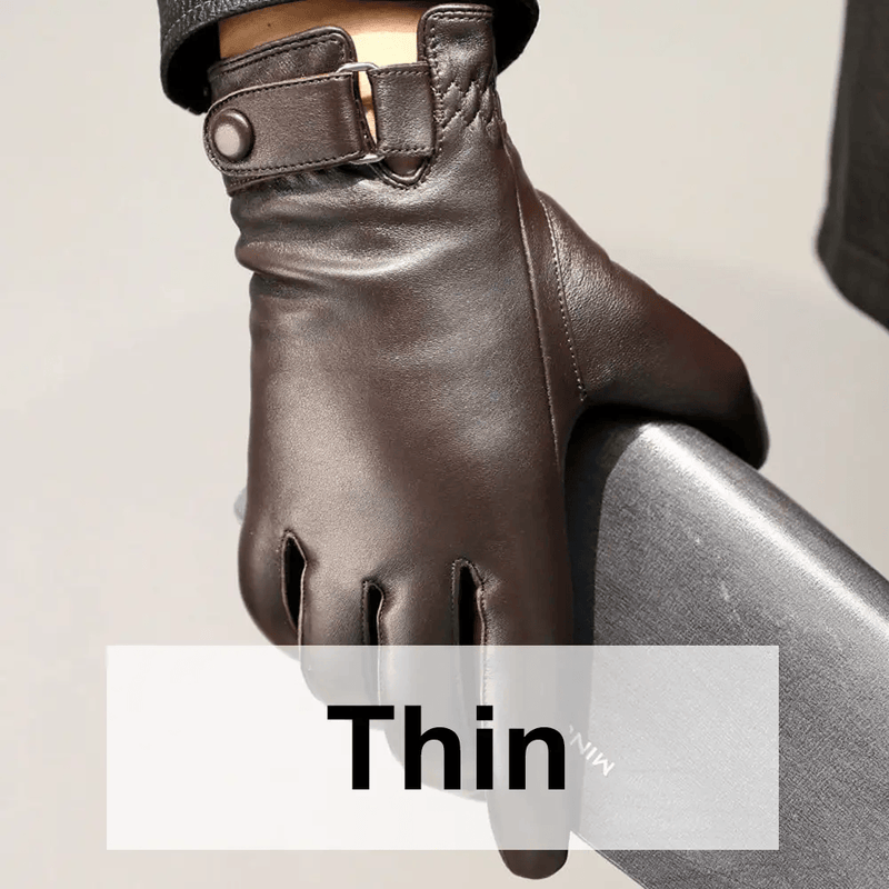 Men's Sheepskin Leather Gloves — Warm Velvet Lined | Driving & Outdoor – view 7