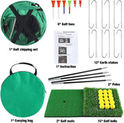 Golf Practice Net Hitting Net Golf Chipping Net Kit - Net + Balls + Mats – view 2