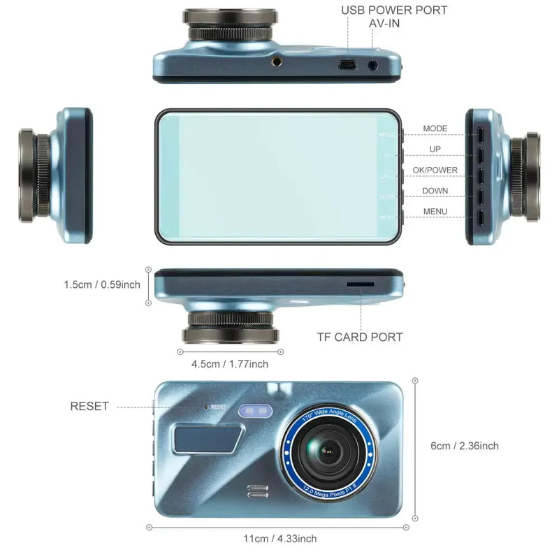 Habicare HBC Dash Cam (Full HD - Front & Rear) Dash Cam (Full HD - Front & Rear)