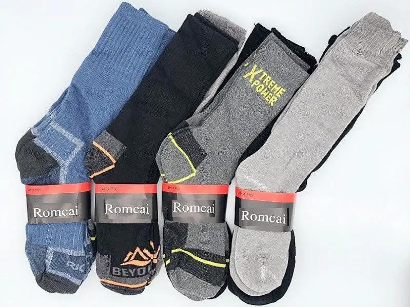 12 Pairs Thermal Socks Work Socks Cushioned Mixed Colour & Pattern – view 2