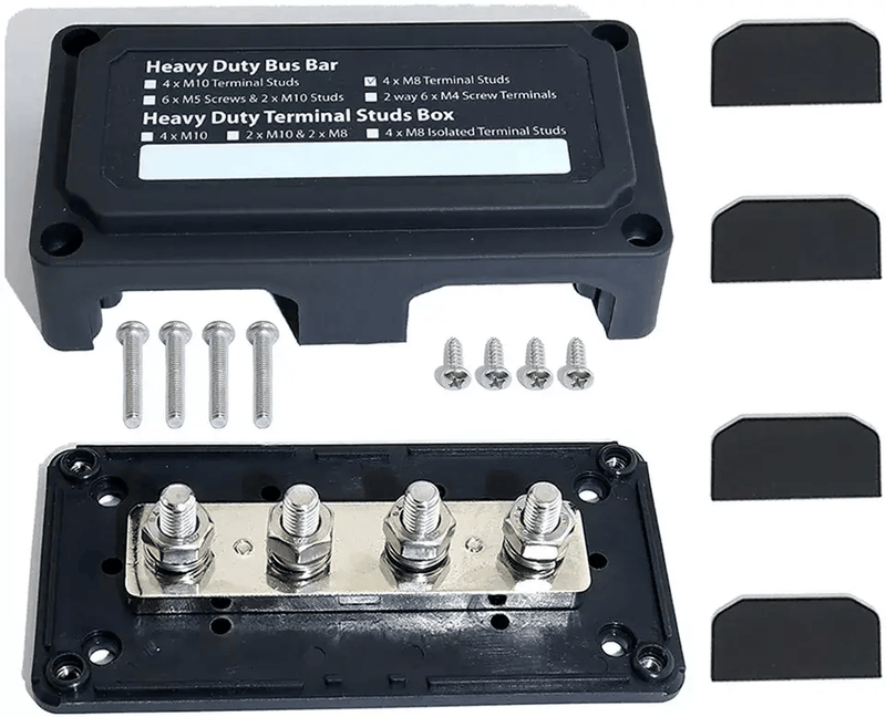 300A M8 48V Studs Bus Bar Power Distribution Box Terminal Block Heavy Duty – view 2
