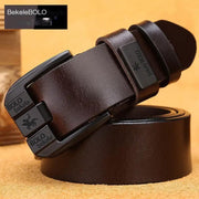 BekeleBOLO Genuine Cowhide Leather Belt — Split-Bar Alloy Buckle | Men's – view 5