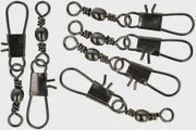 Black Interlock with Barrel Swivel #1 x 100pcs 43kg B/S – view 1