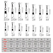 Decoro HOOKS Bulk Barrel Swivel Black 1/0 + Interlock Snap 100pk Decoro Bulk Barrel Swivel Interlock Snap 100 Pack