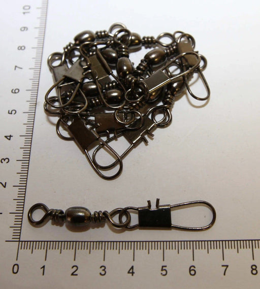 Decoro HOOKS Bulk Barrel Swivel Black 3/0 + Interlock Snap Bulk Barrel Swivel Black 3 Zero Interlock Snap Decoro