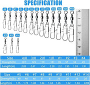 Decoro HOOKS Bulk Barrel Swivel Black 5/0 + Interlock Snap 100pk Decoro Bulk Barrel Swivel Five Zero Interlock Snap 100