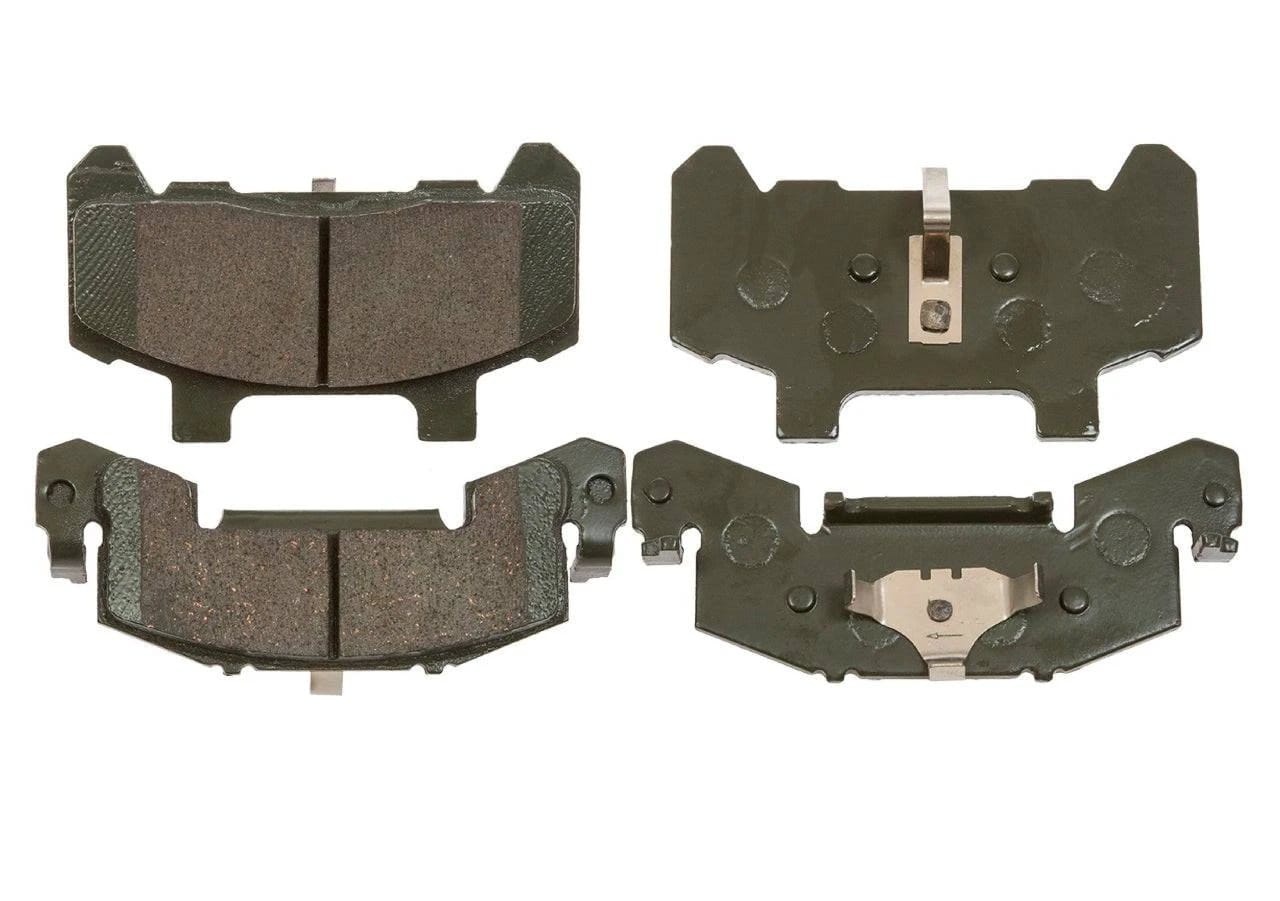 DeeMaxx Green Semi-Metallic Disc Brake Pads X4 For 3500–6000 Lb Axles Slotted Chamfered Design Rotor Friendly