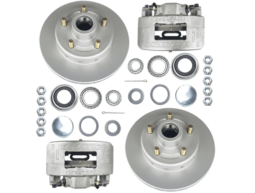 DeeMaxx DMX Hub Kit With Gold Calipers 1750kg Heavy Duty Trailer Brakes 5x4.5 For Trailer Owners