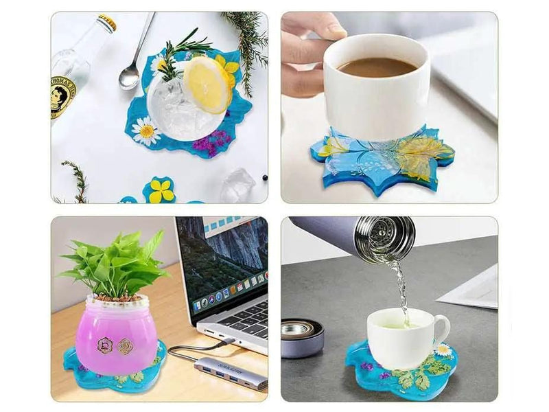 Resin Art NZ Moulds Coaster Moulds - Flowers (4pcs pack) Coaster Moulds - Flowers (4pcs pack) | NZ