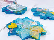 Resin Art NZ Moulds Coaster Moulds - Flowers (4pcs pack) Coaster Moulds - Flowers (4pcs pack) | NZ